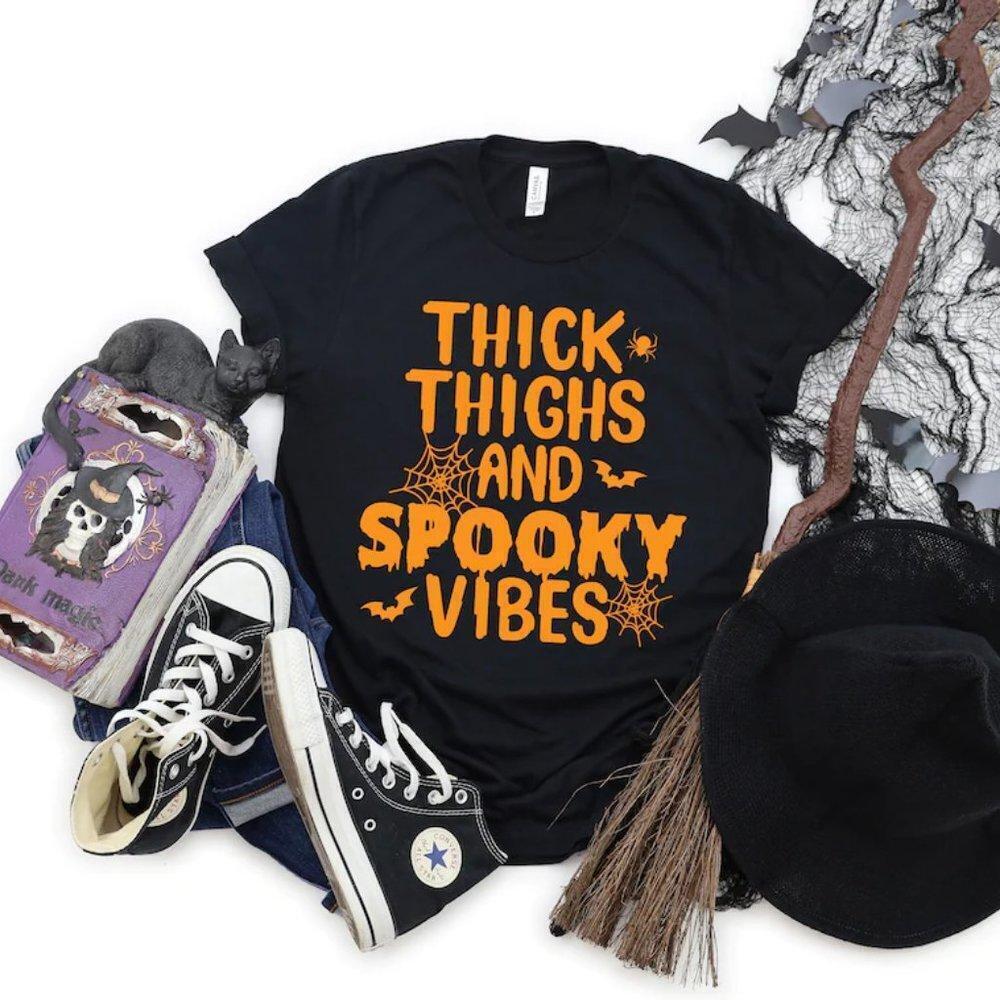 Thick Thighs Spooky Vibes Shirt